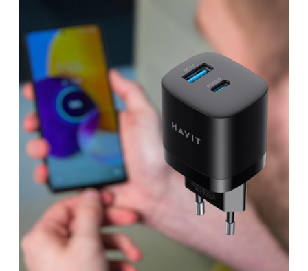 HAVIT CARGADOR 1PTO C/ 1PTO USB