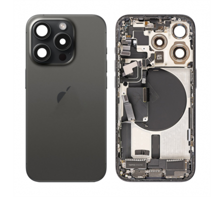 TAPA TRASERA PARA IPHONE 15 PRO MAX NEGRO